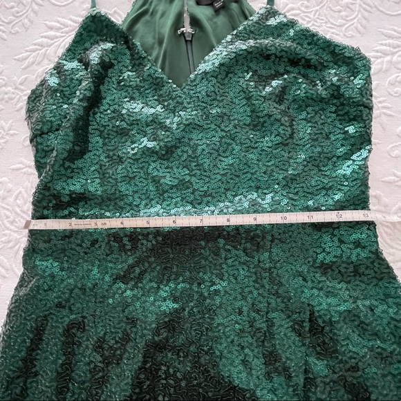 NWOT Lulus Hilaria Emerald Green Sequin Bodycon Mini Dress Small - Picture 6 of 8